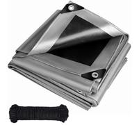 Telone protettivo impermeabile per tenda da 260 g/m² Telo protettivo universale resistente agli strappi, durevole, stabilizzato ai raggi UV, per mobili da giardino, trampolino, tetto, auto, camion