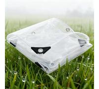 Telone PVC Occhiellato 180 x 220 cm Impermeabile, Trasparente, Resistente Alle Intemperie, Pieghevole Trasparente con Occhielli per Giardino, Mobili, Antipolvere, A