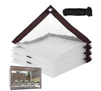Telone resistente in PVC impermeabile con occhielli in metallo | telone impermeabile / copertura telone / telo da giardino per costruttori lenzuola per canili, serre, ponti, fienili, giardino, portici