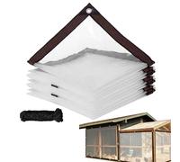 Telone resistente in PVC impermeabile con occhielli in metallo | telone impermeabile / copertura telone / telo da giardino per costruttori lenzuola per canili, serre, ponti, fienili, giardino, portici