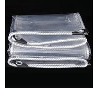 Telone resistente in PVC trasparente con occhielli, 650 g/m², copertura impermeabile per pellicce da giardino, griglie, rifugi per piante e protezione dalla pioggia