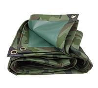 Telone resistente in PVC verde mimetico per esterni, per auto, barca, campeggio, legna da ardere (da 1,2 x 1,5 m a 4 x 5 m)