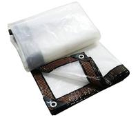 Telone Retinato Trasparente 2 x 3.6 m 450 Gr Mq con Occhielli, Pe, Impermeabile, Protezione Solare Telo Copritutto in Plastica per Barca, Auto, Piscina, A