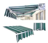 Telone retrattile per esterni, 4,9 x 2,1 m, 3,5 x 3,6 x 2,4 m, 4 x - tessuto verde per tende da giardino e patio