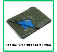 telone telo occhiellato impermeabile 3x2 3x3 copertura blu/verde occhielli 110g