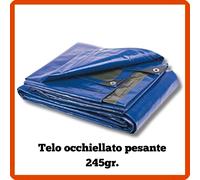 telone telo teli occhiellato impermeabile ppl 3x2 4x5 pesante 245g coprilegna