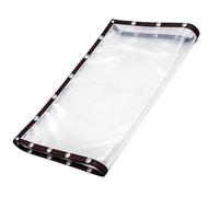 Telone Trasparent 180 x 180 cm Trasparente con Occhielli 100Gr Mq per Esterno Resistente UV Impermeabile Telo Occhiellato Multiuso per Piscina Auto, Mobili da Giardino, trasparente