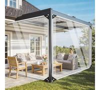 Telone Trasparent 4.3 x 8 m Telo Trasparente Impermeabile Esterno Resistente e Protettivo Antipioggia Telo di Protezione, Telone per Piscina Auto, Mobili da Giardino, trasparente