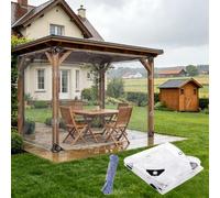 Telone Trasparente 160 x 190 cm 400 G M², Antistrappo, Protezione Dal Vento, con Corde Telo con Occhiellato Telone di Copertura per Giardino e Serra Fattorie, trasparente