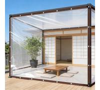 Telone Trasparente 220 x 450 cm 400 G M², in PVC Resistente Uv, Antipioggia Antistrappo, Antipolvere, Protezione Dal Vento, Copertura per Mobili da Giardino per Esterni, incolore