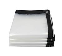 Telone Trasparente 3 x 8 m Impermeabile Pesante con Occhielli e Bordi Rinforzati, Isolante PE per Piante da Giardino Mobili