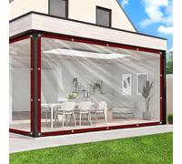 Telone trasparente con occhielli - 1 x 5 m, impermeabile, telo trasparente per la casa di campagna, antipolvere, teloni trasparenti per terrazzo pollaio