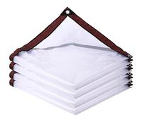 Telone trasparente con occhielli, 2 x 2 m, impermeabile, trasparente, per mobili da giardino, resistente alle intemperie, impermeabile, per esterni, piante, serra, Pet Hutch