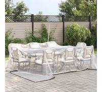 Telone trasparente con occhielli, 5 x 5 m, in polietilene | Impermeabile, 70% di trasparenza, occhielli ogni 100 cm, versatile per interni ed esterni