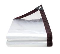 Telone trasparente con occhielli, impermeabile, pannelli laterali trasparenti, 1,5 x 2 m, antipolvere, per mobili da giardino, piante, serra, tetto