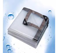 Telone trasparente con occhielli, telo resistente alle intemperie, impermeabile 3.5x8m 4x4.0m 4x9m 5.5x6m 6x8m 7x7m Teloni in PVC Impermeabile per piante, serre, canili, tetti da cortile(2.5x3.0m)