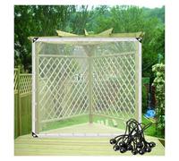 Telone Trasparente del PVC con Gli Occhielli Teloni di Vetro Antivento 0.35mm di Spessore Chiaro Resistente Tela Cerata per Giardini E Vivai del Patio, Wxh, 2x3m/6.56x9.84ft