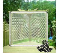 Telone Trasparente del PVC con Gli Occhielli Teloni di Vetro Antivento 0.35mm di Spessore Chiaro Resistente Tela Cerata per Giardini E Vivai del Patio, Wxh, 1x2.5m/3.28x8.2ft