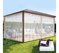 Telone Trasparente E Impermeabile Con Occhielli, In PVC Trasparente, Per Tettoie Per Auto Esterne, Telo Protettivo Trasparente Per Patii, Balconi E Giardini. Clear,5x9m
