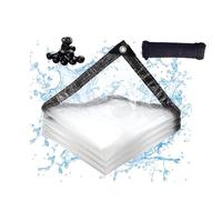 Telone trasparente impermeabile, 1,8 x 4,7 m, per giardino esterno, copertura antipioggia per campeggio, protezione delle piante, pollaio, lettiera per gatti