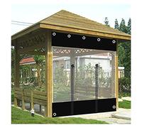 Telone trasparente impermeabile con occhielli, pannelli laterali con cerniera per pergolato, tende trasparenti in PVC per esterni, divisorio per veranda, gazebo, posto auto coperto, giardino, 160 x