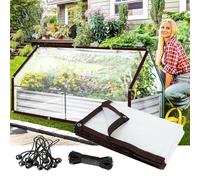 Telone Trasparente Impermeabile Con Occhielli, Telo Trasparente Rinforzato Per Giardino, Serra, Campeggio All'aperto, Tela Per Gazebo E Roulotte Clear,4×4 FT