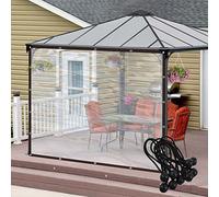 Telone trasparente impermeabile con occhielli tenda da esterno pannello laterale per mobili da giardino copertura isolante per piante (6 x 7 m) durevole e versatile