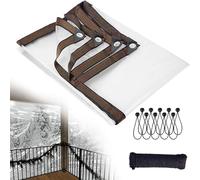 Telone trasparente impermeabile con occhiello, telone trasparente anti-strappo, copertura sottile in vinile trasparente con per patio per coprire pollaio, portico, baldacchino, piante, campeggio