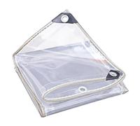 Telone Trasparente, Impermeabile e Resistente, Telo in PVC da 12 Mil, con Occhiello in Metallo, Resistente Ai Raggi UV e Agli Strappi,Adatto for Veranda,Esterni(3x6ft/0.9x1.8m)