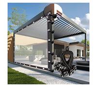 Telone trasparente impermeabile in PE con occhielli, dimensioni personalizzabili, 40,6 x 45,7 cm, per pergola, veranda, gazebo, copertura per esterni, protezione resistente
