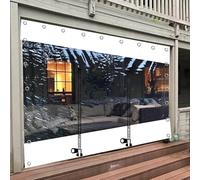 Telone trasparente impermeabile in PVC con porta er, divisore resistente alle intemperie per Pera, gazebo, portico, patio esterno, parti in vinile Heavy-Du C