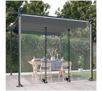 Telone trasparente impermeabile per gazebo, pannelli laterali in PVC trasparente, per pergola, posto auto coperto e patio, resistente, con occhielli, 1 x 1 m