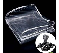 Telone trasparente impermeabile resistente - Tarp antipolvere per campeggio, giardinaggio e pesca, caratteristiche anti invecchiamento, 1,2 m x 3 m