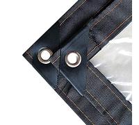 Telone trasparente in PVC, antivento, impermeabile, per esterni, con occhielli in metallo, per pesca, campeggio, protezione del pavimento, disponibile in 24 misure