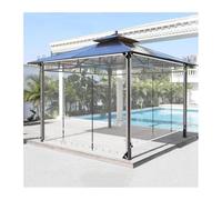 Telone trasparente in PVC, Telo in PVC con cerniera | Trasparente, diverse dimensioni for il padiglione da giardino con patio in serra(H2xW5m/H6.5xW16.4ft)