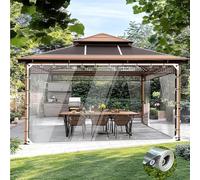 Telone Trasparente Occhiellato, Durevole e Resistente allo Strappo, Telo Impermeabile Esterno, Plastica Tenda per Esterno, Veranda, Gazebo e Giardino,2 * 3 m/6.6x9.8ft