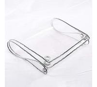 Telone Trasparente Occhiellato, Impermeabile Teloni PVC Pesante, Antistrappo Teloni Antipioggia, Tarpaulin Copertura Vegetale Versatile per Padiglioni Padiglioni Terrazze Protezione dal Vento (2.4X4m)