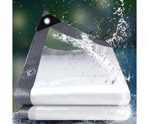 Telone Trasparente Occhiellato,tteloni Impermeabile Per Esterno Telo Plastica Polietilene Con Occhielli Trasparenti Occhiellati Tende Per Antipioggia Balcone(2x6m)