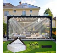 Telone Trasparente, Pellicola Impermeabile Trasparente PE-Resistente Ai Raggi UV E Agli Strappi Per Serre, Copertura Per Mobili Da Giardino, Campeggio, Legno Clear,8x12 FT