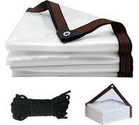 Telone Trasparente Per Esterni Con Occhielli, Spessore 0,3 Mm, Telo In PVC Impermeabile Con Corda, Telo Protettivo, Telo In Plastica Trasparente, Teli Per Serra, Patio, Pergola Clear,5x7m