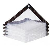 Telone Trasparente per Esterno 160 x 260 cm Trasparente, Impermeabile, con Occhielli Teloni Protettivo Multiuso, Antistrappo, Antipioggia per Esterno Giardino Gazebo, Bianco