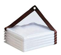 Telone Trasparente per Esterno 160 x 275 cm Trasparente, Impermeabile, con Occhielli Telo di Protezione Multiuso, Antistrappo, Antipioggia per Esterno Giardino Gazebo, Bianco
