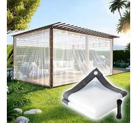 Telone Trasparente per Esterno, Telo Trasparente Occhiellato, Effetto Vetro Morbido, Resistente agli Strappi e ai Raggi UV, per Giardino d'inverno(2*3m/6.6*9.8ft)