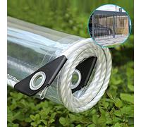 Telone trasparente resistente, 1,8 m x 4,7 m, 100% impermeabile, per esterni, per balcone, copertura per parabrezza morbida in tela da 0,35 mm