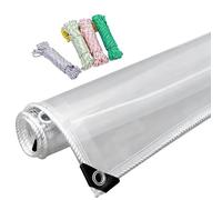 Telone trasparente resistente, 130 x 250 cm, telo impermeabile per serra, giardino, capannone, uso esterno, copertura trasparente durevole per pollaio, resistente ai raggi UV