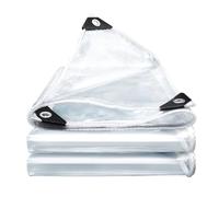 Telone trasparente resistente, 420 g/m², 2,5 x 4 m, con occhielli, impermeabile, resistente ai raggi UV, alla polvere e alla neve, per esterni, resistente al gelo, per campeggio e giardinaggio