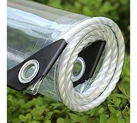 Telone trasparente resistente impermeabile 100% PVC trasparente resistente agli strappi e protezione dal freddo, ideale per gazebo, terrazza, patio, campeggio, 300 x 350 cm
