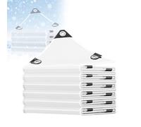 Telone trasparente resistente impermeabile in vinile trasparente con occhiello, copertura trasparente per esterni, perfetto per tetti del patio, protezione invernale e blocco vento, 2,5 × 3,5 m