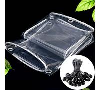 Telone trasparente resistente impermeabile per campeggio, giardinaggio, pesca, telo trasparente e antipolvere con caratteristiche anti invecchiamento, 1,2 m x 3 m