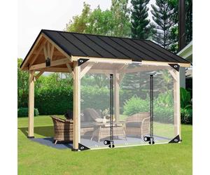Telone trasparente resistente, pannelli impermeabili per esterni, con cerniere, in PVC, trasparente, con occhielli (3,5 x 300 cm, 3,5 x 3 m)